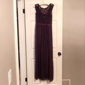 Davids Bridal size 6 bridesmaid dress in dark purple